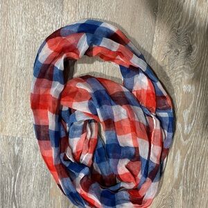 Red and Blue Plaid Scarf